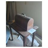 Singer Electric Sewing Machine In Case With Wood Carrying Case