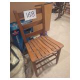 Wooden Slat-Back Chair