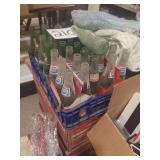Assorted Glass Soda Bottles with Crates
