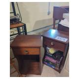 Matching Pair of Wood Nightstands