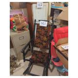 Vintage Rocking Chair With Tapestry Seating