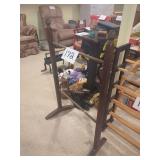 Wooden Quilt Rack with Turned Posts