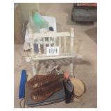 Assorted Home Decor Lot with Wooden Quilt Rack and Welcome Signs