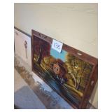 Framed Oil Painting Depicting Rural Mill Landscape