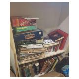 Assorted Lot of Board Games, Books, and Paper Ephemera