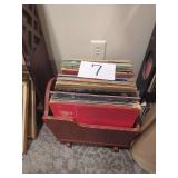 Magazine Rack With Classic Vinyl Records