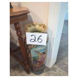 Large Ceramic Floor Vase With Guardian Angel Motif