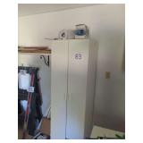 White Tall Storage Cabinet With Double Doors