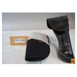 (5) Black Nylon Acorn Holsters & (1) Antique US Leather Holster