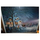 Framed Winter Landscape Jigsaw Puzzle and Framed Native American Artwork