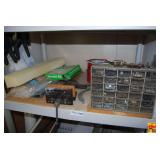 Hardware Organizer Cabinet with Assorted Screws, Nuts, and Fasteners
