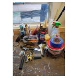 Assorted Workbench Hand Tools and Hardware Lot