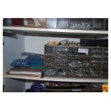 Hardware Organizer Cabinet Filled With Assorted Fasteners, Screws, and Bolts