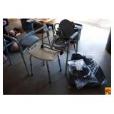 Medical Equipment Assortment Including DonJoy Ultrasling III, Commode Chairs, and Hyundai Floor Mats