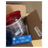 Mixed Box Lot of Glassware, LED Bulbs, Decor, and Electronics Accessories