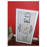 Framed Inspirational Wall Art Displaying Blessed Design