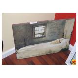 Framed Psalm 4:8 Scriptural Art Print featuring Dog Sleeping on Bed