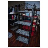 Wrought Iron Baker's Rack with Slate Tile Shelves