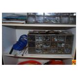 Hardware Organizer Cabinet with Assorted Screws, Bolts, and Fasteners
