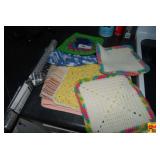 Assorted Handmade Crochet Pot Holders and Dishcloths Group