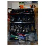 Rebel 530 Cantilever Tool Box with Assorted Hand Tools and Hardware