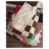 Assorted Handmade Quilted Blankets and Linens Lot