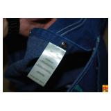Liberty Denim Overalls Size 42x30 with Additional Fabric and Linens Lot