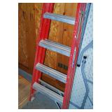 Werner Red Fiberglass Stepladder