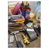 Assorted Workbench Hand Tools and Hardware Lot
