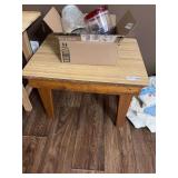 Wooden Table with Butcher Block Style Top