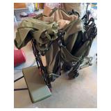 Overmont Folding Outdoor Utility Wagon with Padded Seat and Storage