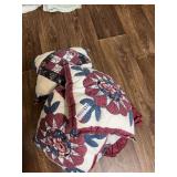 Quilted Fabric Bedding Set with Matching Accent Pillows