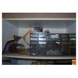 Hardware Organizer Cabinet with Assorted Screws, Bolts, and Fasteners