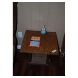 Wooden End Table with Lower Shelf