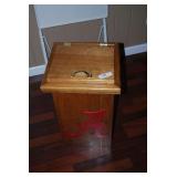 Custom Wooden University of Alabama Trash Can / Storage Box with Lid