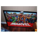 Framed Marvel Comics Character Ensemble Poster Featuring Spider-Man, Wolverine, and the Avengers