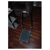 Chrome Step Stool with Handrail