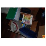Box Lot of Assorted Household Items, Hats, Games, Books, and Decor
