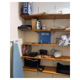 Lot 130 - Closet Contents Including Shelving, Household Items, Games, and Electronics