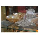 Assorted Pressed Glassware and Crystal Collection Including Bowls and Vases