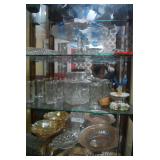 Assorted Pressed Glassware and Crystal Collection Including Bowls and Vases