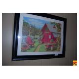 Framed Monarch Orchards Apple Orchard Jigsaw Puzzle Artwork