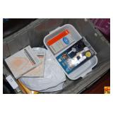 Lot of Exercise Balls, Medical Supplies, and Miscellaneous Items in Crate