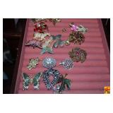 Assorted Costume Jewelry Brooch Collection