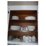 Blue and White Floral Dinnerware Set with Plates, Bowls, and Mugs