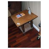 Wooden End Table with Lower Shelf