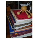 Lot of Assorted Cookbooks and Recipe Books with Wooden Massager
