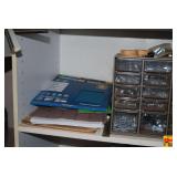 Hardware Organizer Cabinet Filled With Assorted Fasteners, Screws, and Bolts