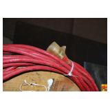 Heavy Duty Red Extension Cord with Grounded Plugs