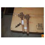 Metal Clamping Tools with Wooden Handles and Wing Nuts